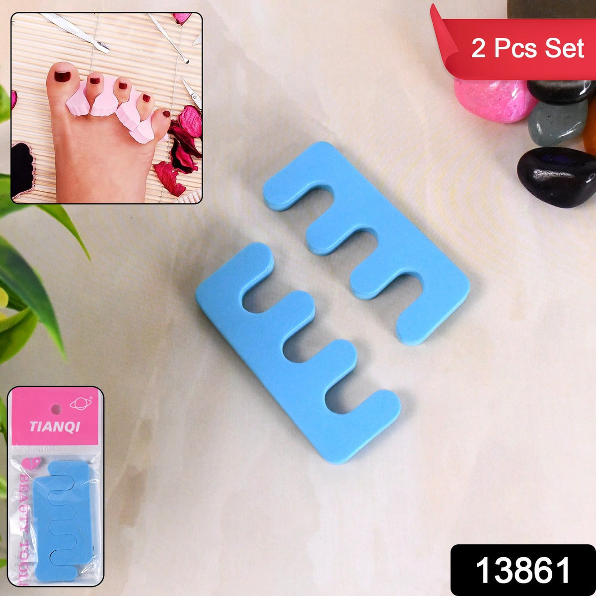 Toe Separators Sponge – Comfortable Toe Spacers for Pedicure – side view