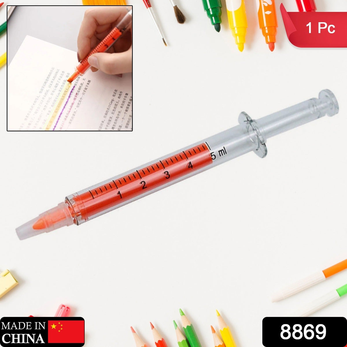 Fluorescent Highlighter Pen – Vibrant Marker – side view
