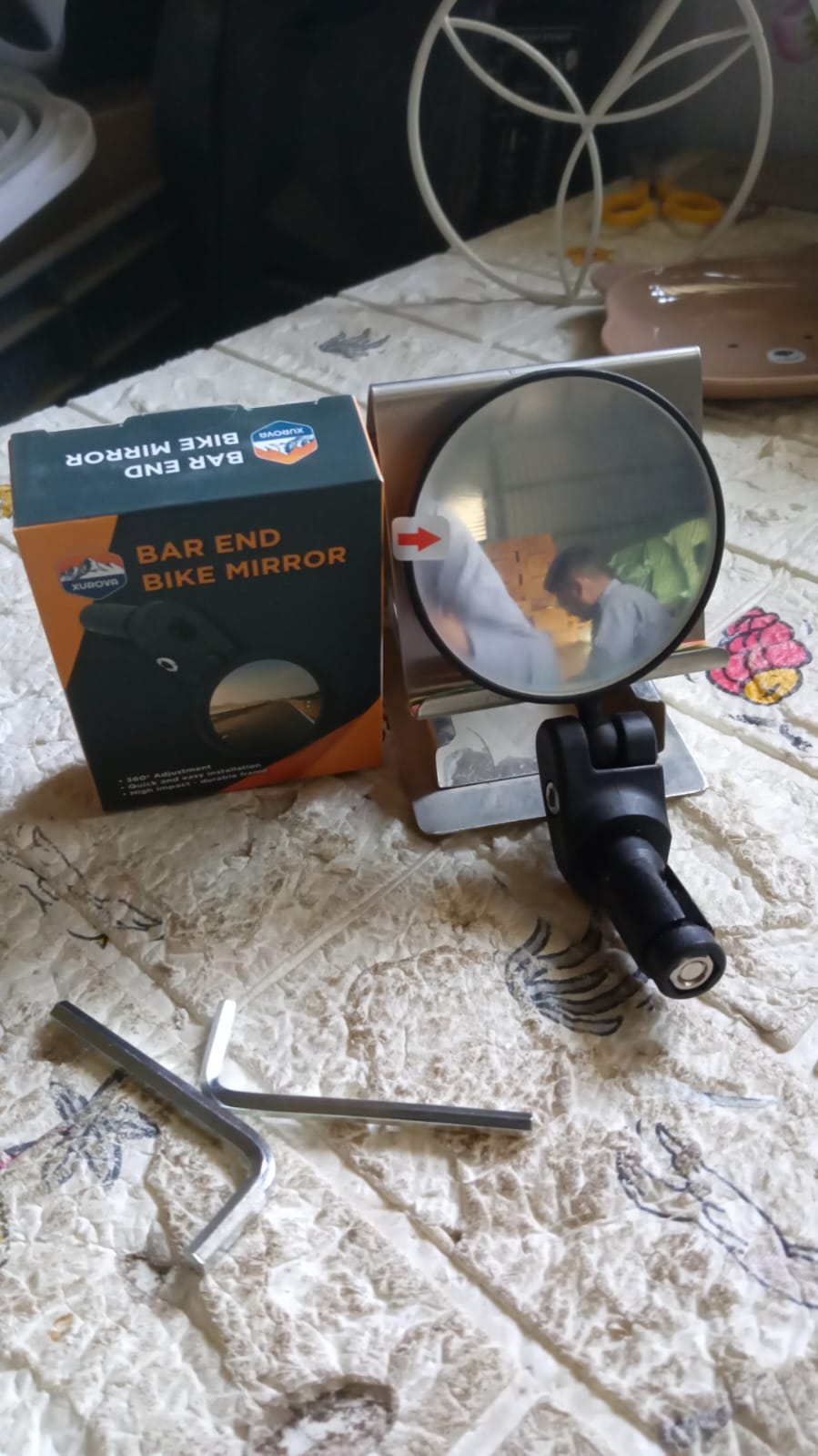 Bar End Bike Mirror – Universal Fit, 360° Rotatable – view 9