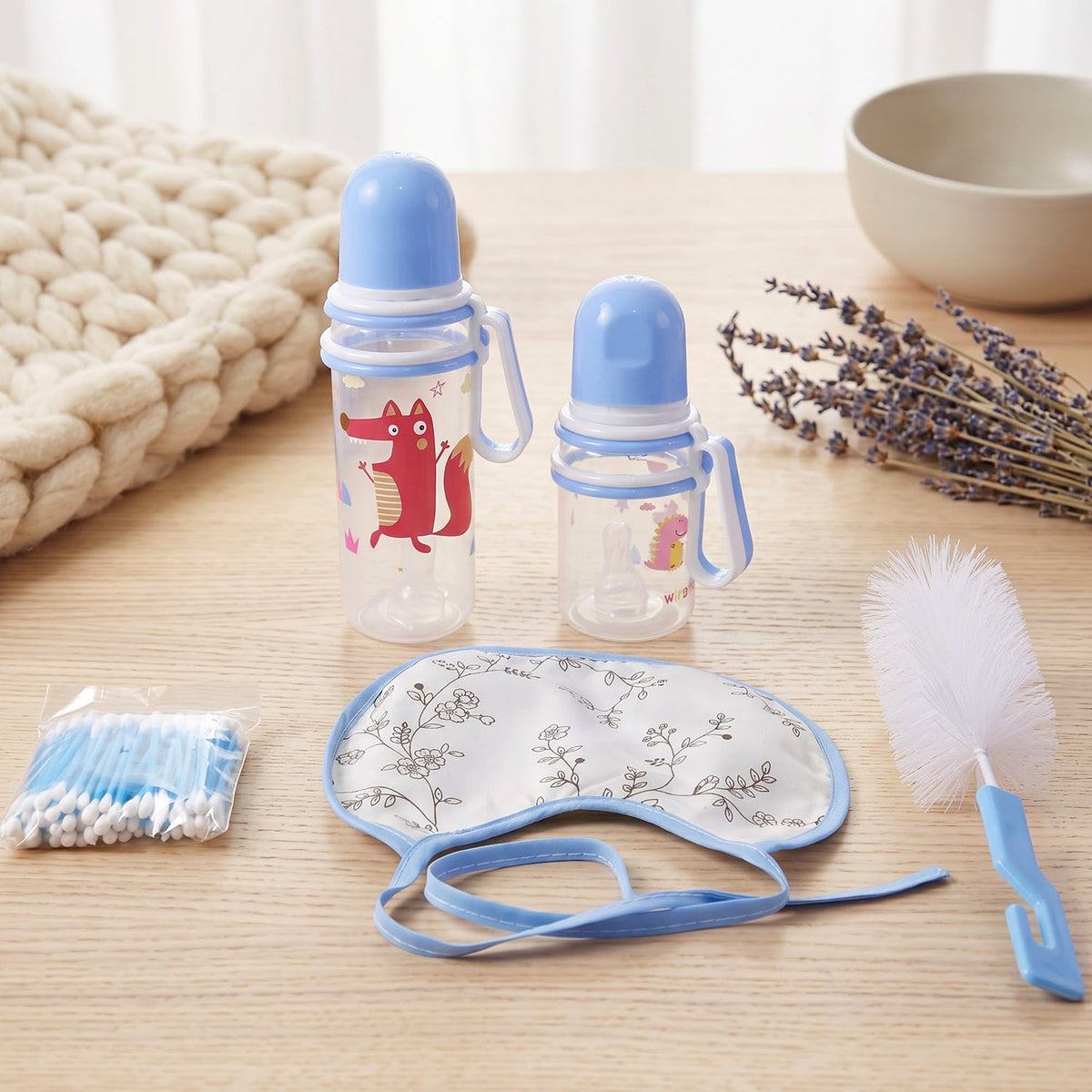 Plastic Baby Feeding Bottle set with Bib Brush – view 9