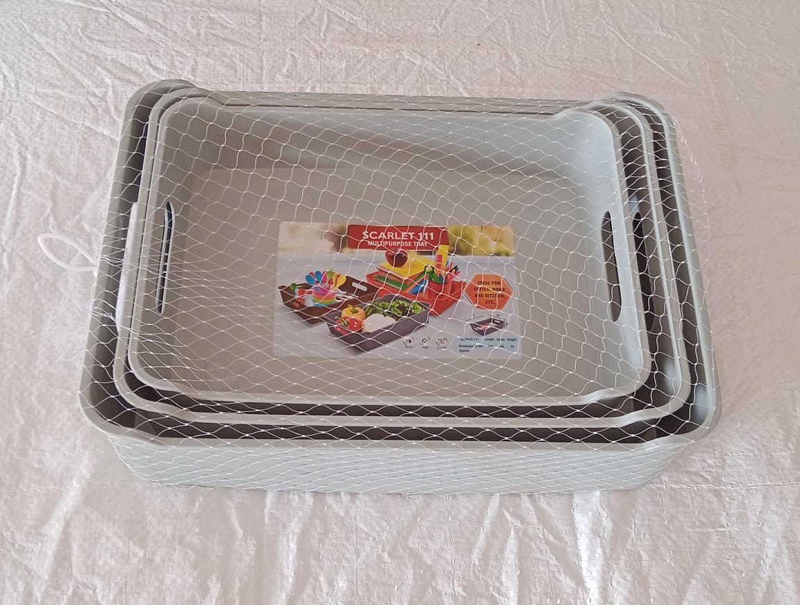 Plastic Storage Tray set of 3 – Multi-Purpose Organizer – view 8