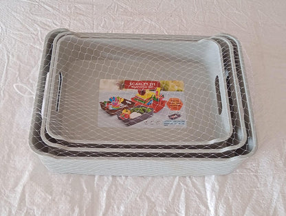 Plastic Storage Tray set of 3 – Multi-Purpose Organizer – view 8