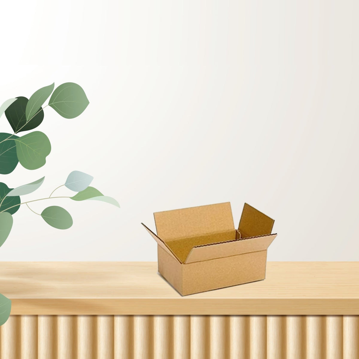 Corrugated Packing Box – Sturdy Brown Shipping Boxes – detail view