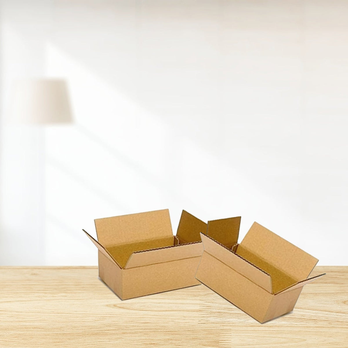 Corrugated Packing Box – Sturdy Brown Shipping Boxes – close-up