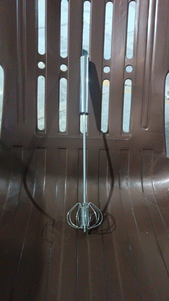 Stainless Steel Egg Whisk – Hand Push Rotary – view 12