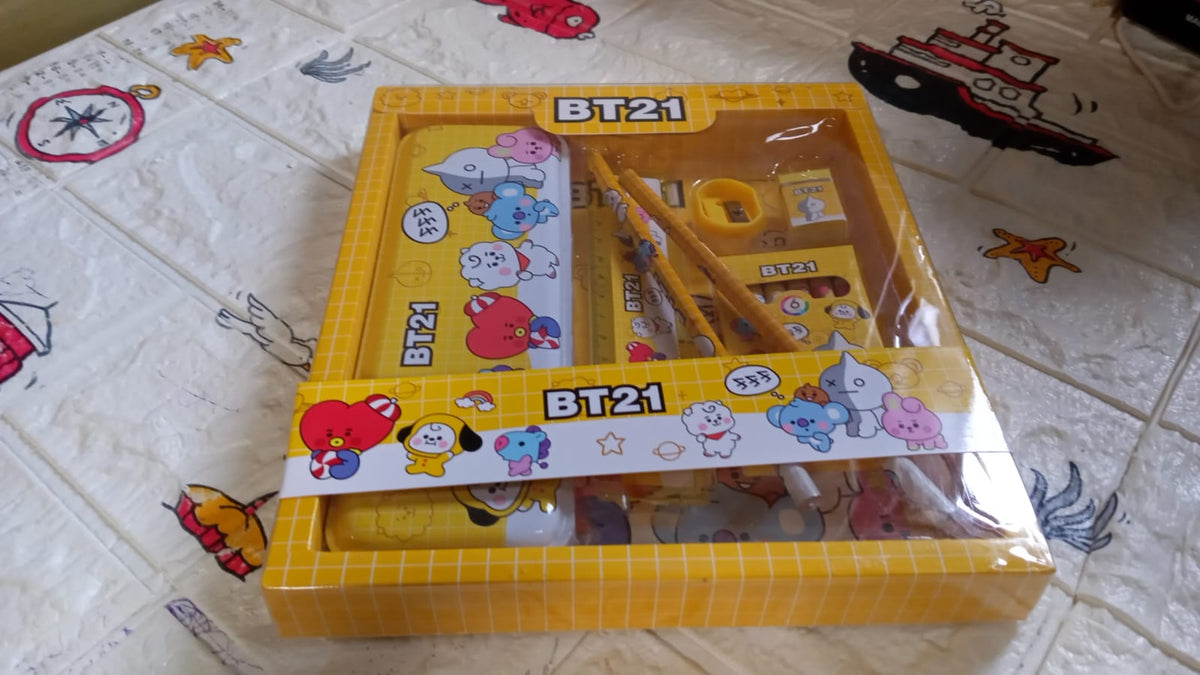 Stationery Kit for Kids – 12 pc Metal Pencil Box set – view 9