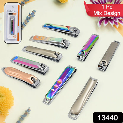 Folding Nail Clippers – Portable Stainless Steel with File – side view