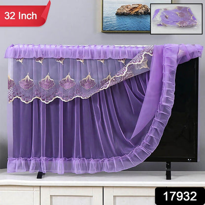 Dustproof TV Cover 32 inch – Breathable Screen Protector – side view