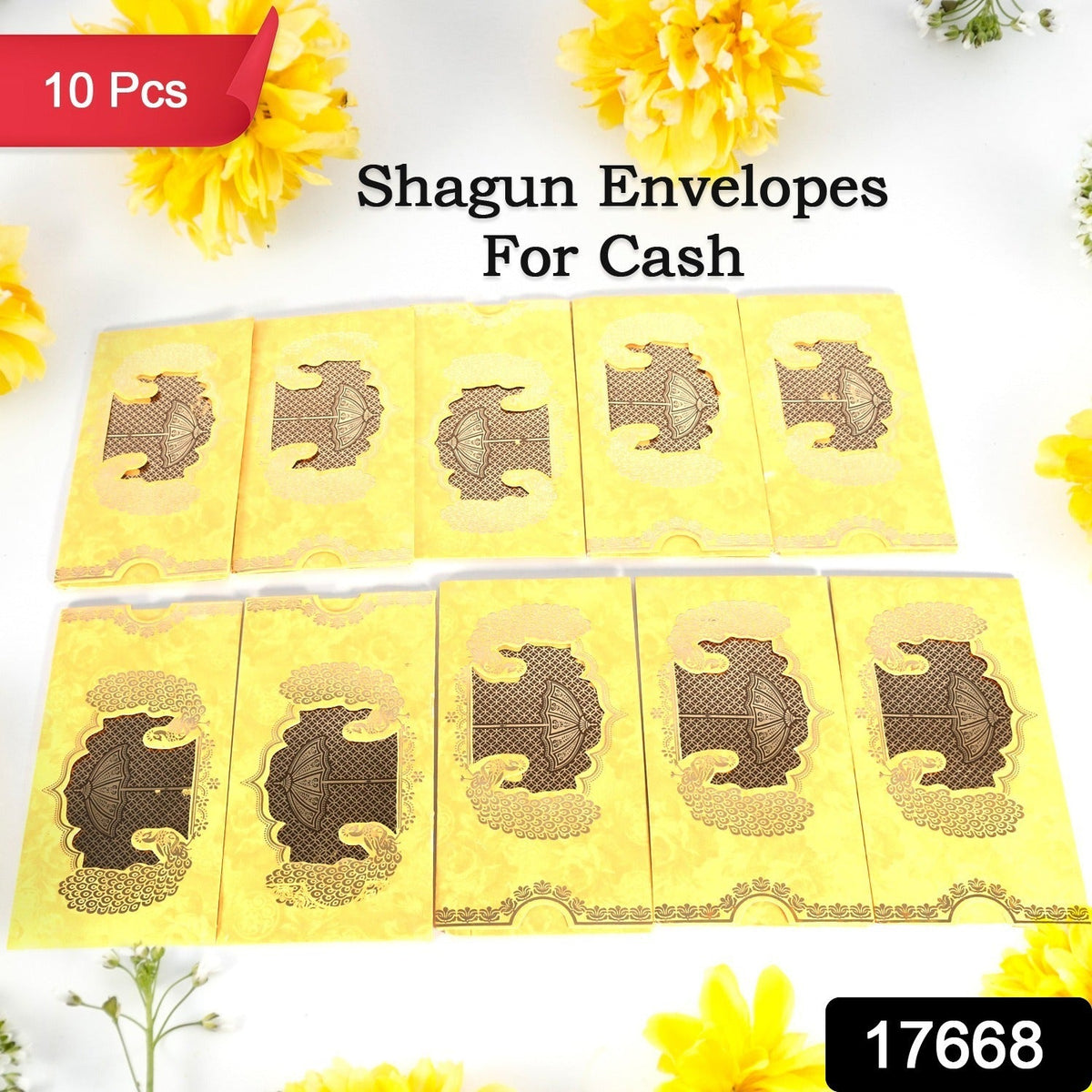 Shagun Envelopes – Premium Cash Gift set (10 Pcs) – side view