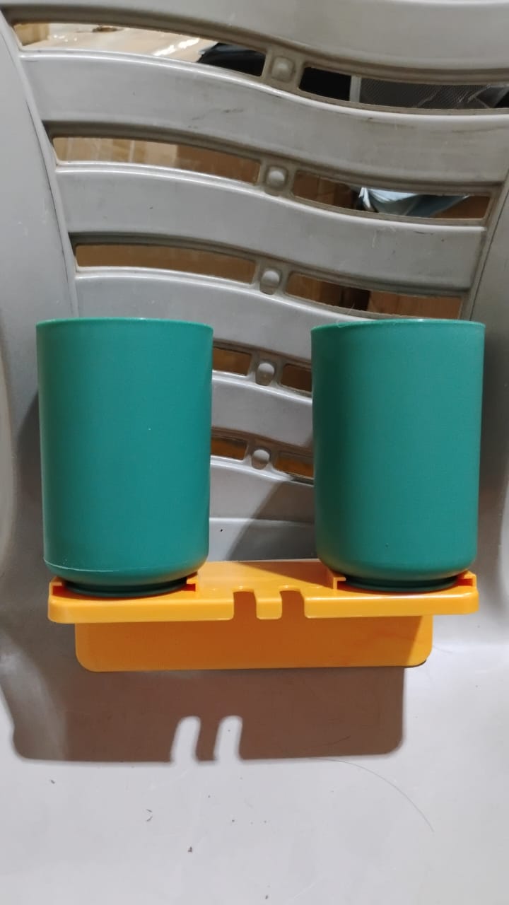 Wall Mount Toothbrush Holder – 2 Cups, Self-Adhesive – view 9