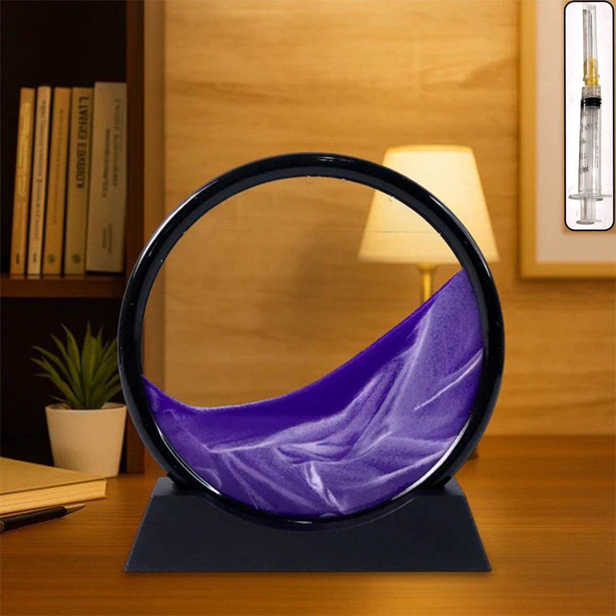 Moving Sand Art – Round Liquid Motion Decor