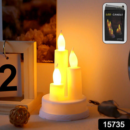 LED Taper Candles – Realistic Flickering Flame – side view