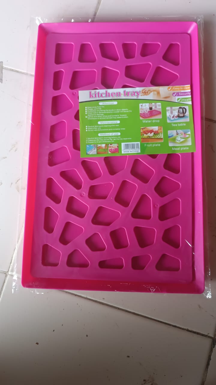 Plastic Kitchen Tray – Durable Modern Hollow Design 40x25 cm – view 7
