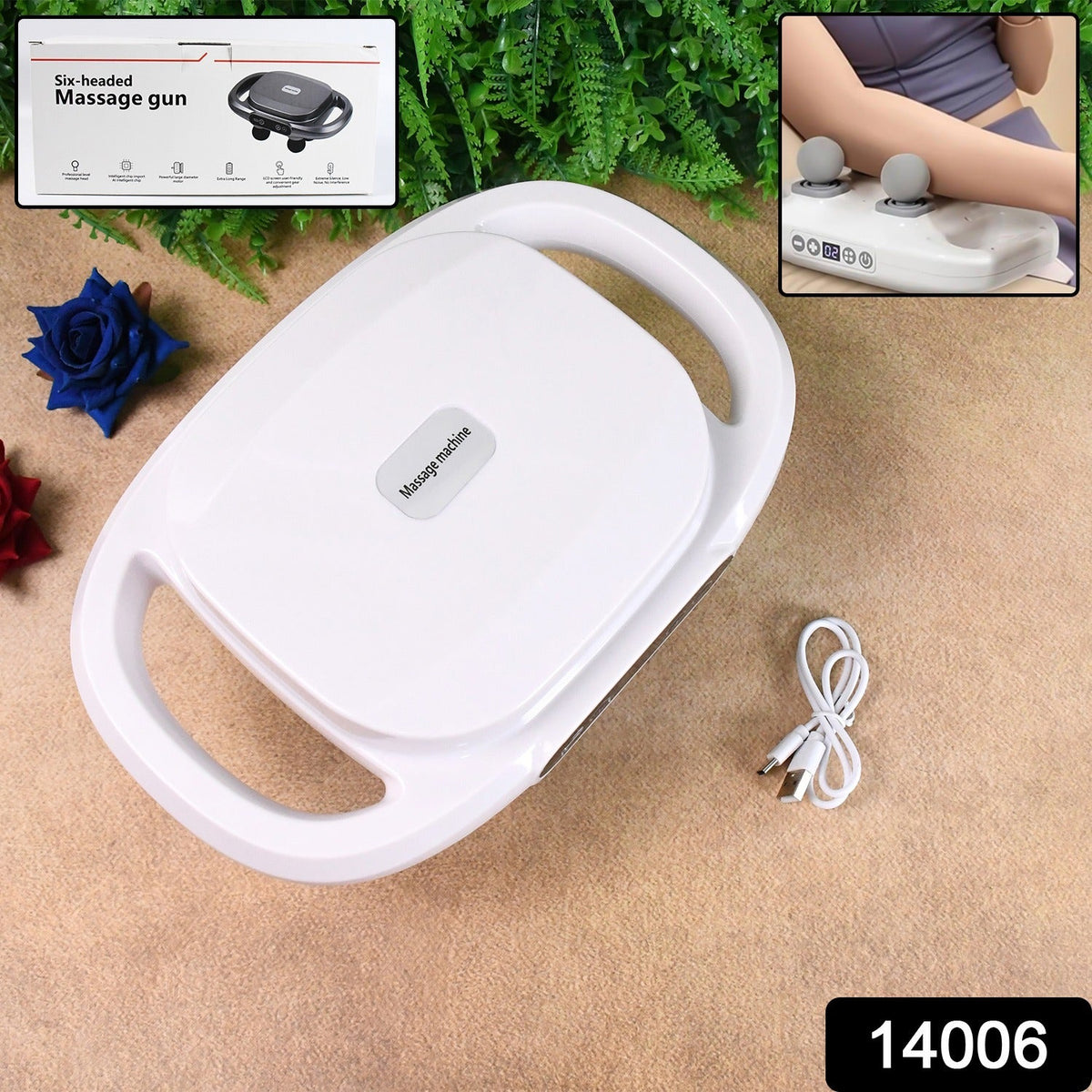 Massage Gun for Pain Relief – 6 Heads Deep Tissue Massager – close-up