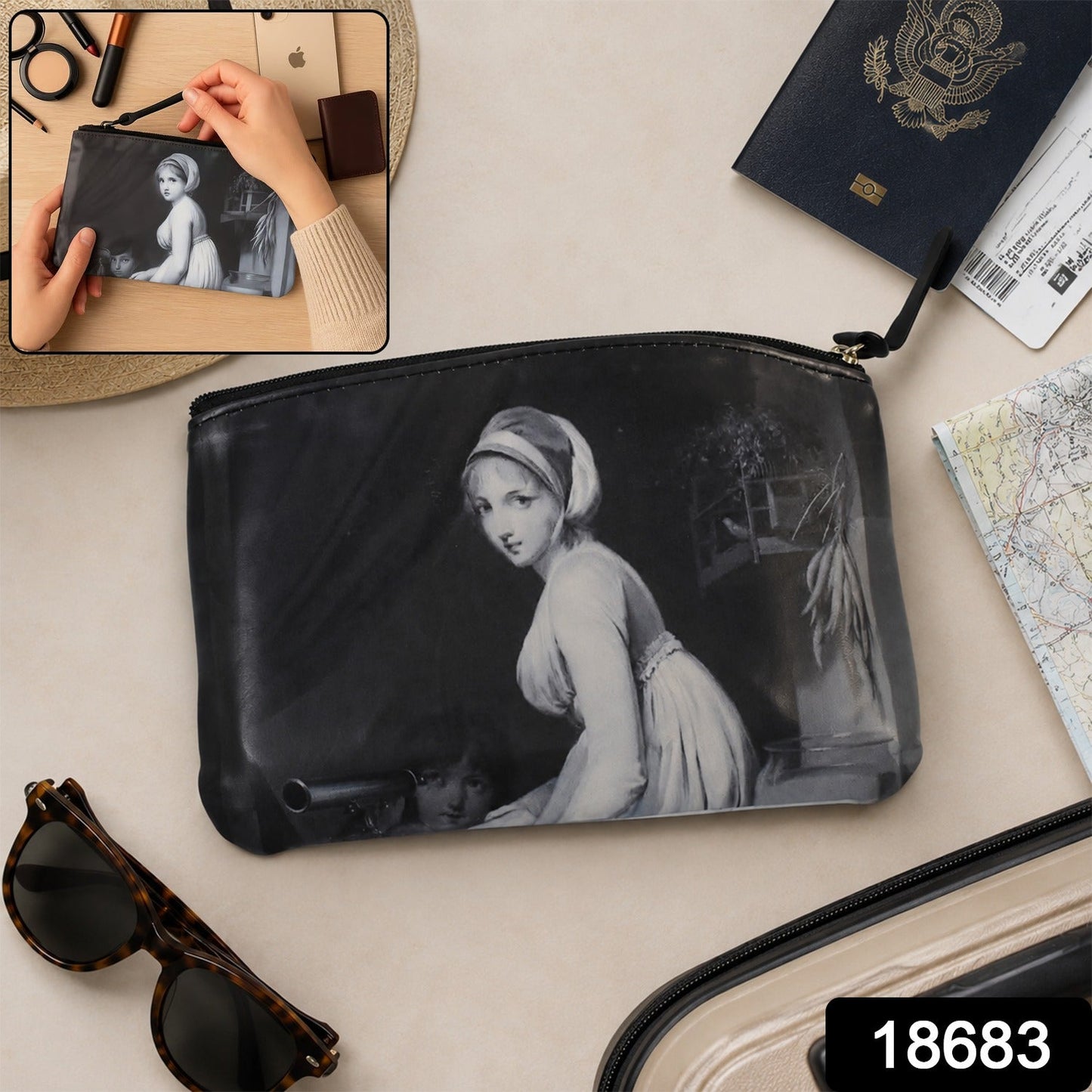 Travel Pouch Portable Storage Bag Compact Organizer for Accessories (1 Pc)