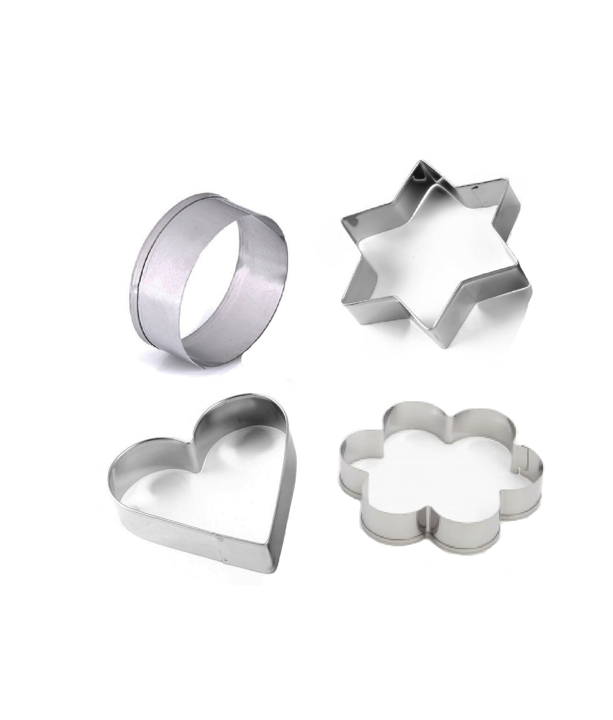 Stainless Steel Cookie Cutter set – 4 Shapes for Baking