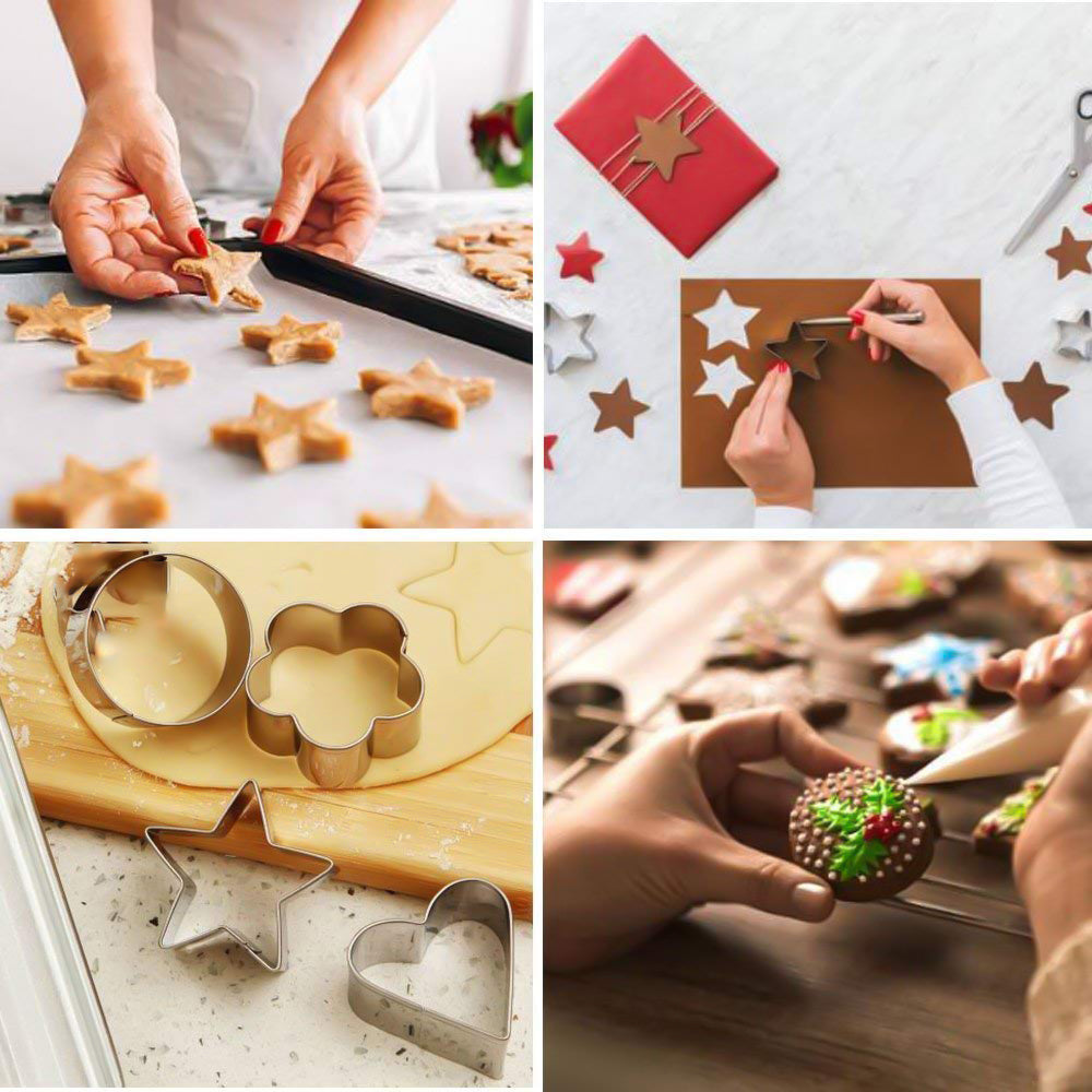 Stainless Steel Cookie Cutter set – 4 Shapes for Baking – detail view
