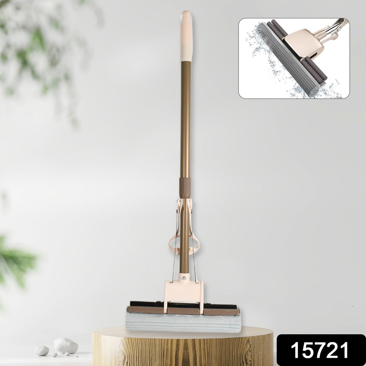 Self-Cleaning Sponge Mop – Super Absorbent – side view