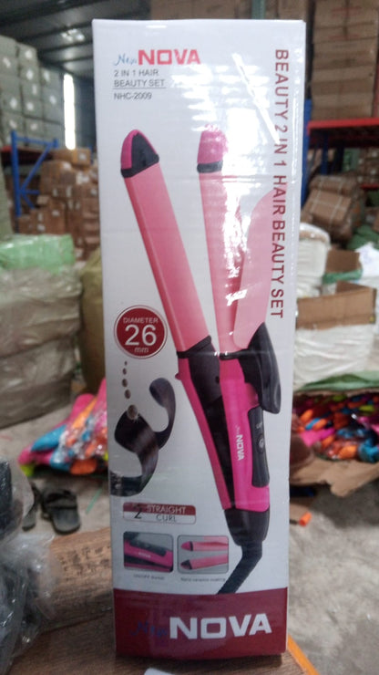 2-in-1 Hair Straightener & Curler – Ceramic Plates – view 7