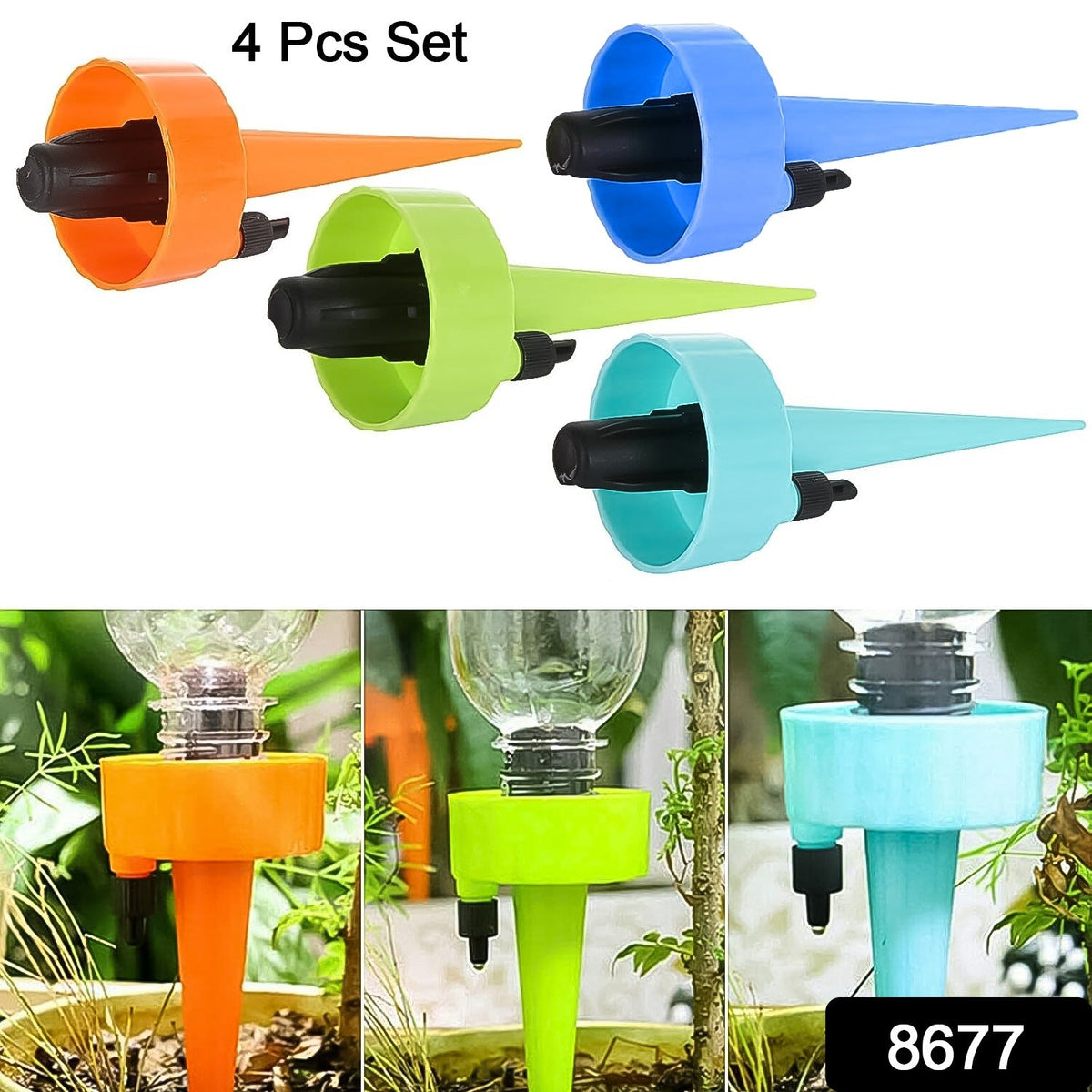 Self-Watering Spikes – Automatic Plant Waterer, 4 pcs – side view