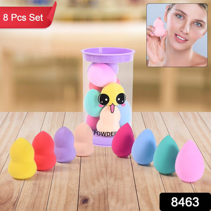 Makeup Powder Puff set – Washable Soft Sponges in 8 Colors – side view