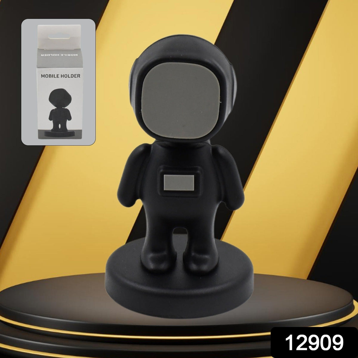 Cartoon Astronaut Magnetic Phone Holder – 360° Rotating Car – side view