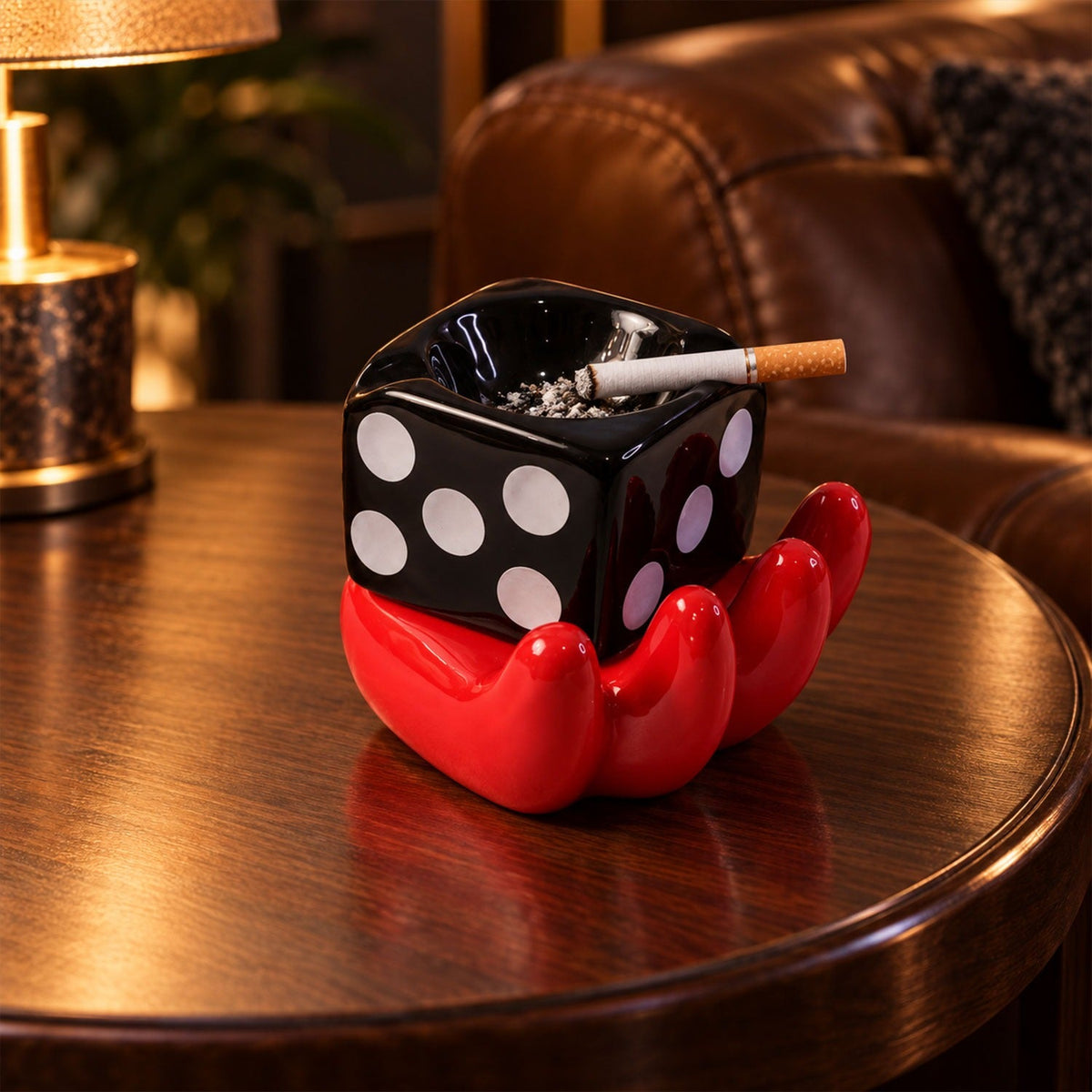 Ceramic Ashtray – Colourful Retro Smoking Accessory (1 Pc