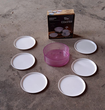 Plastic Coasters set of 6 – Spill Protection for Tables – view 9
