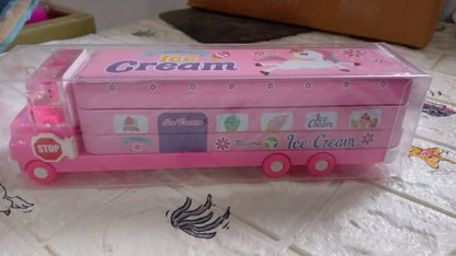 Kids Truck Pencil Case – Multi-Level Metal Double Decker – view 9