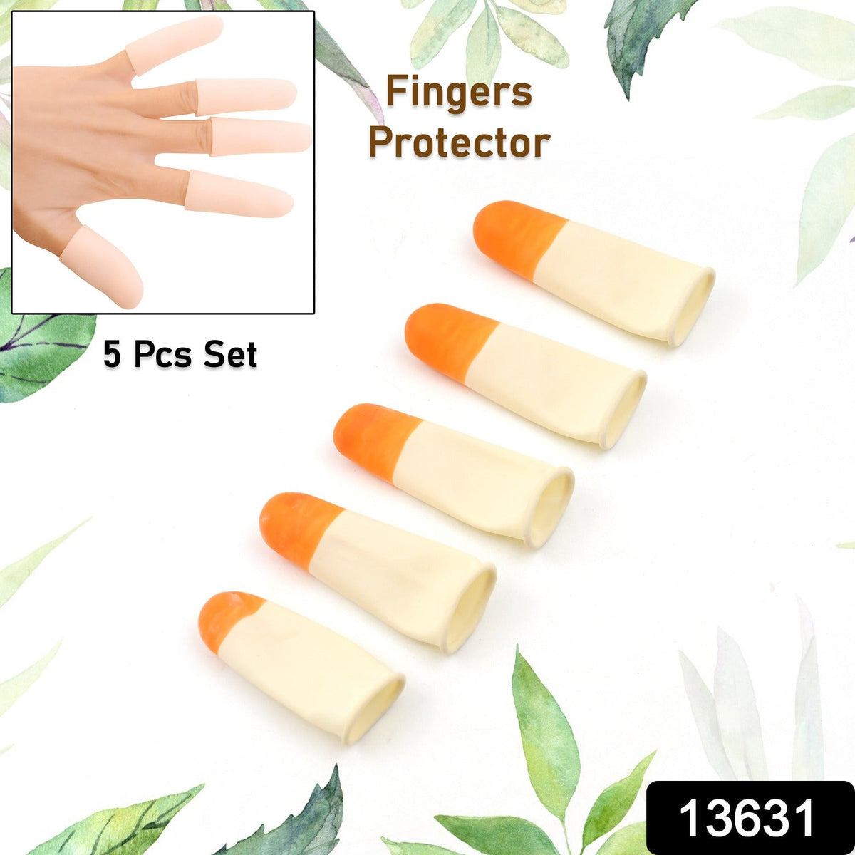 Silicone Finger Protectors – Pain Relief & Protection (5 Pc) – side view