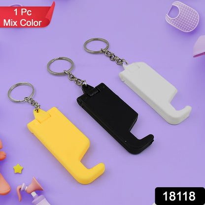 Keychain Mobile Stand – 2-in-1 Phone Holder – side view