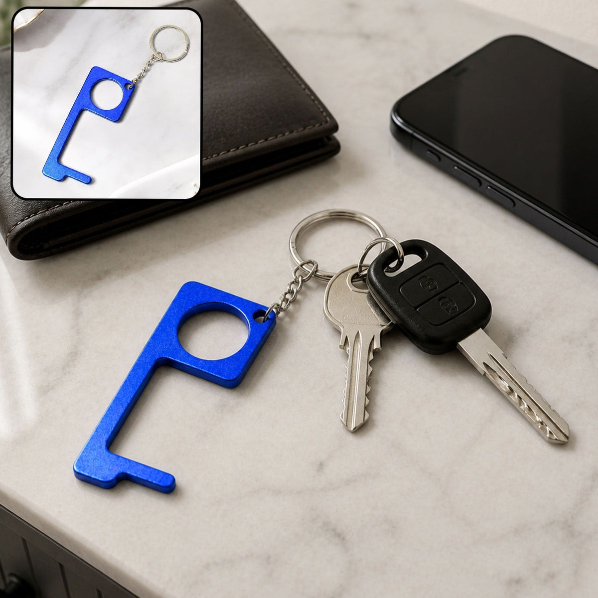 Safe Touch Tool Keychain – Metal Door Opener