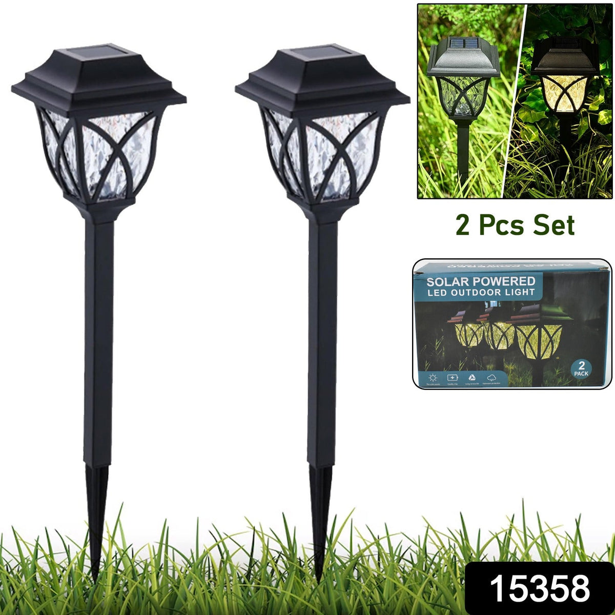 Solar Pathway Lights – Water-Ripple Garden Lighting – side view