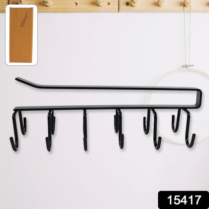 Double-Row Metal Cup Holder Rack – Space-Saving Kitchen – side view