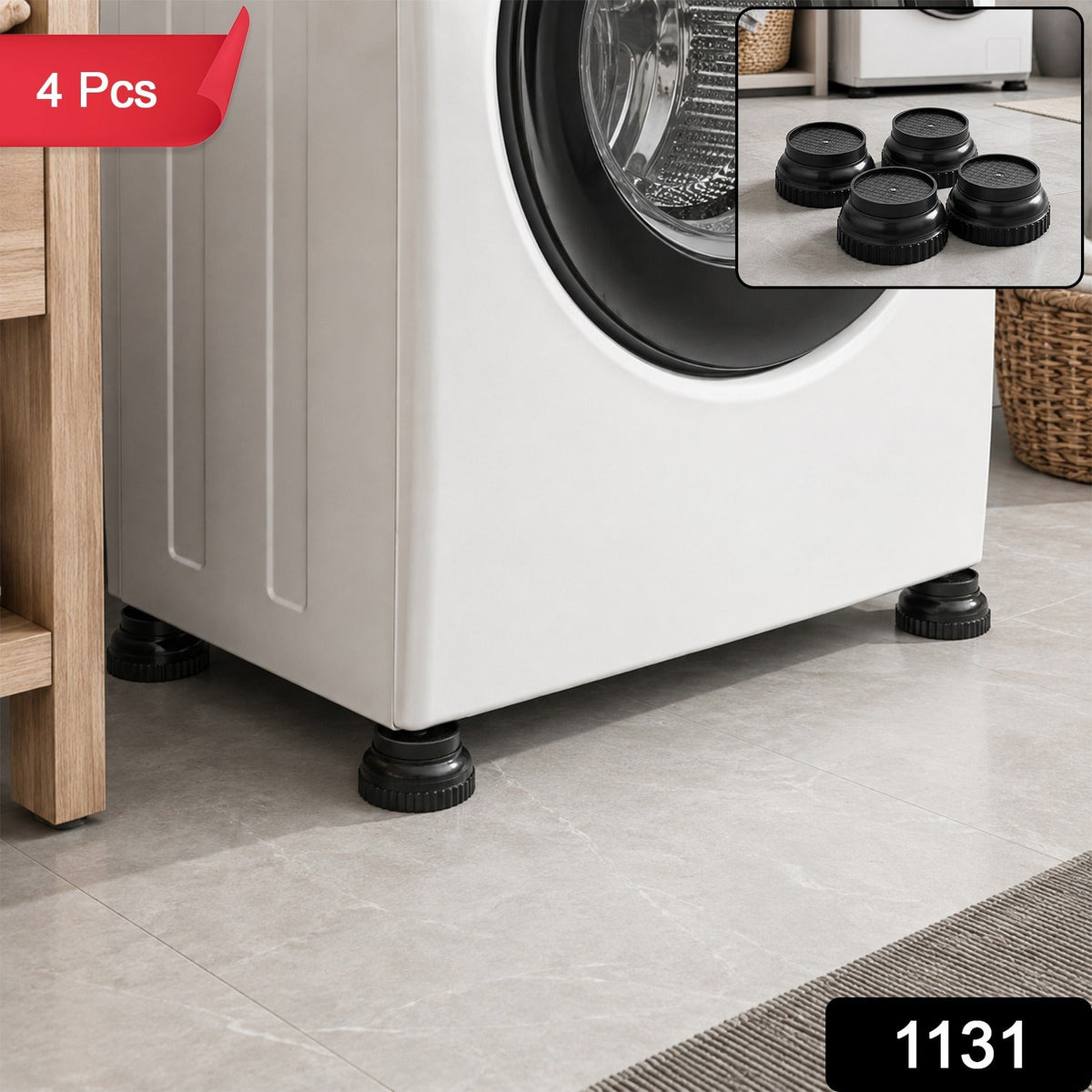 Washing Machine Stand Support Legs for Front Load – side view