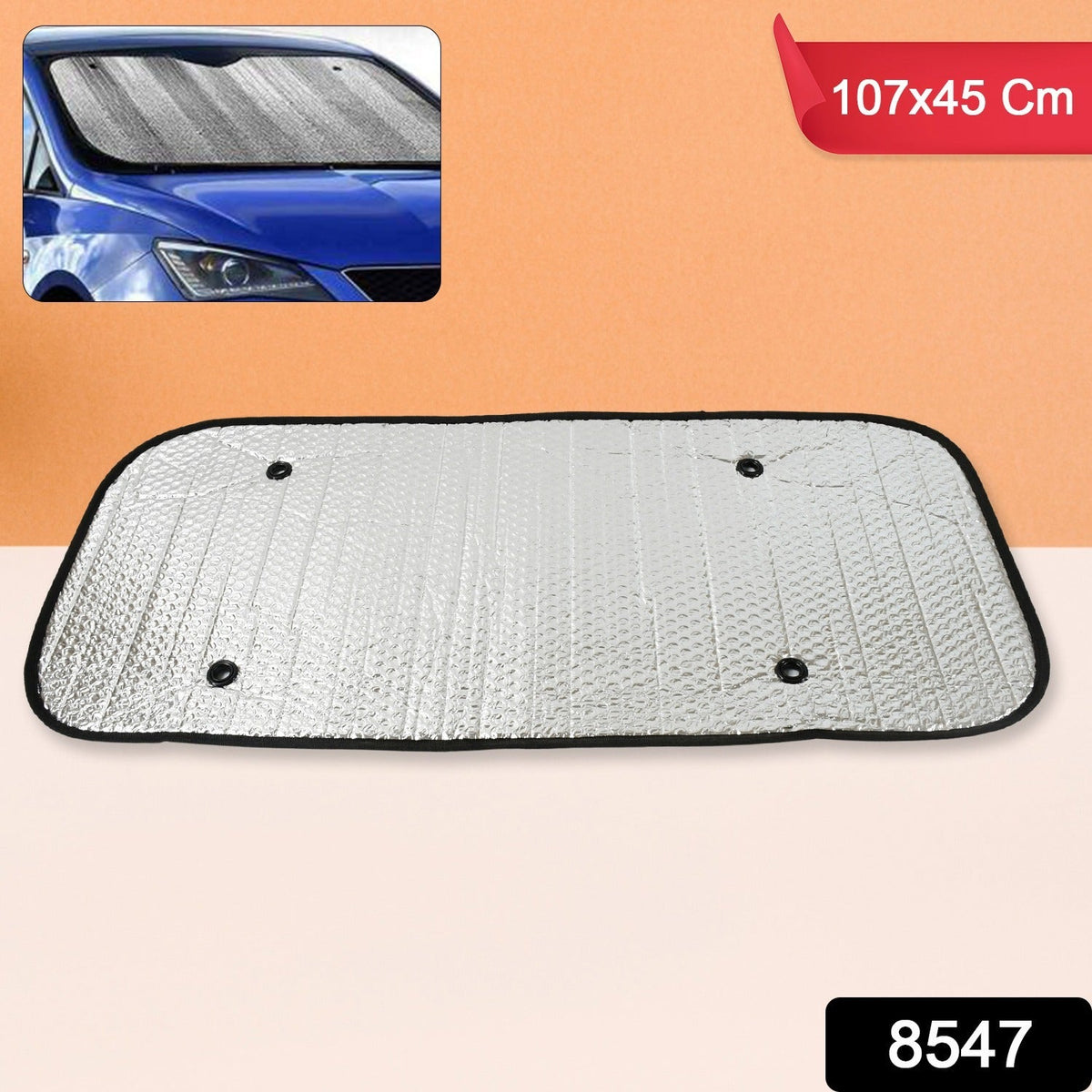 Car Windshield Sun Shade – UV Protection & Vehicle Cooling – side view