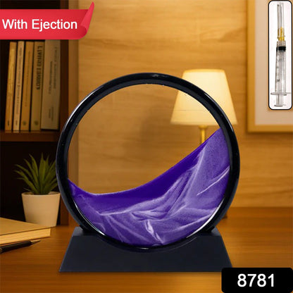 Moving Sand Art – Round Liquid Motion Decor – side view