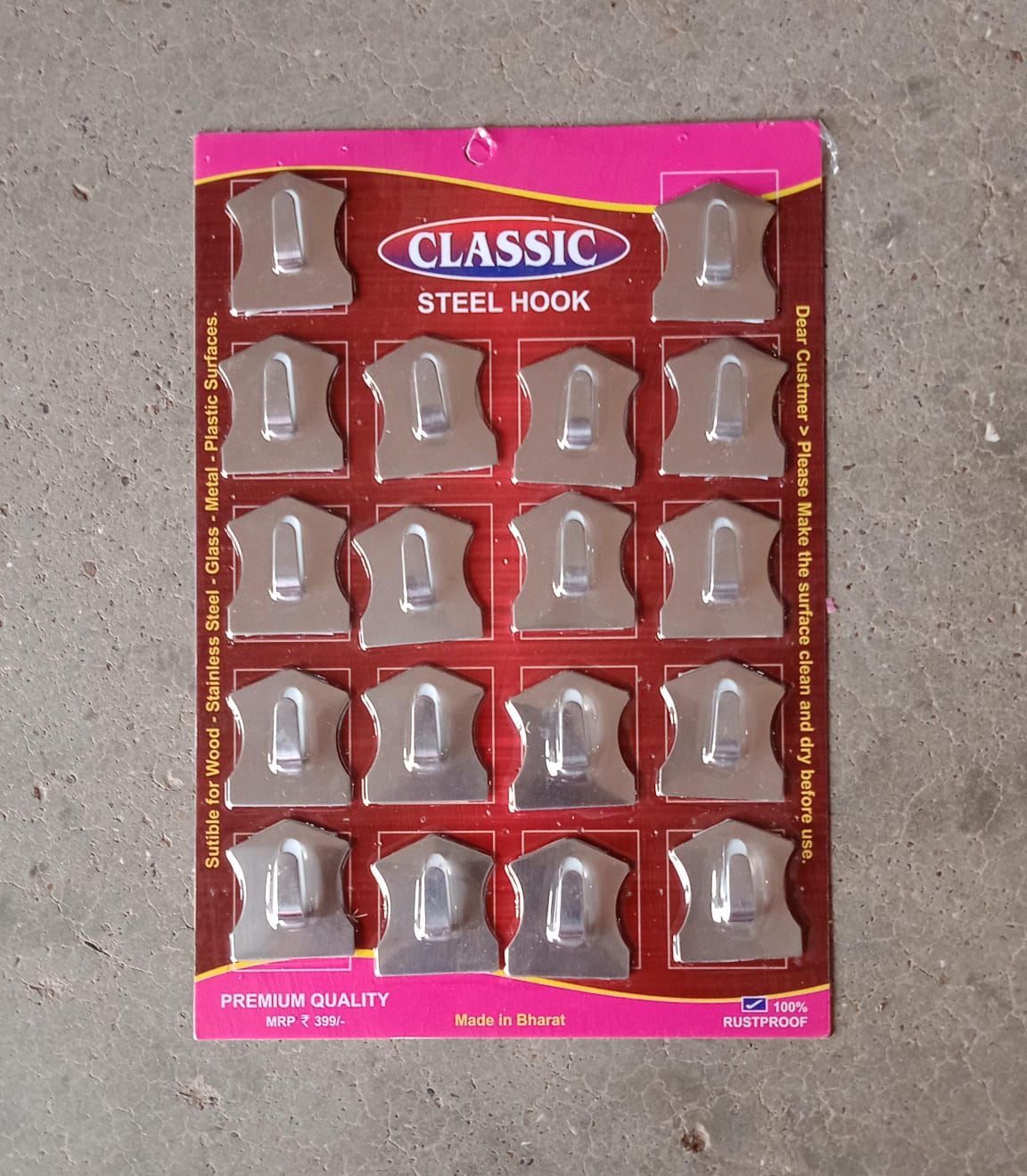 Stainless Steel Wall Hooks – 18 pc Heavy Duty set – view 12