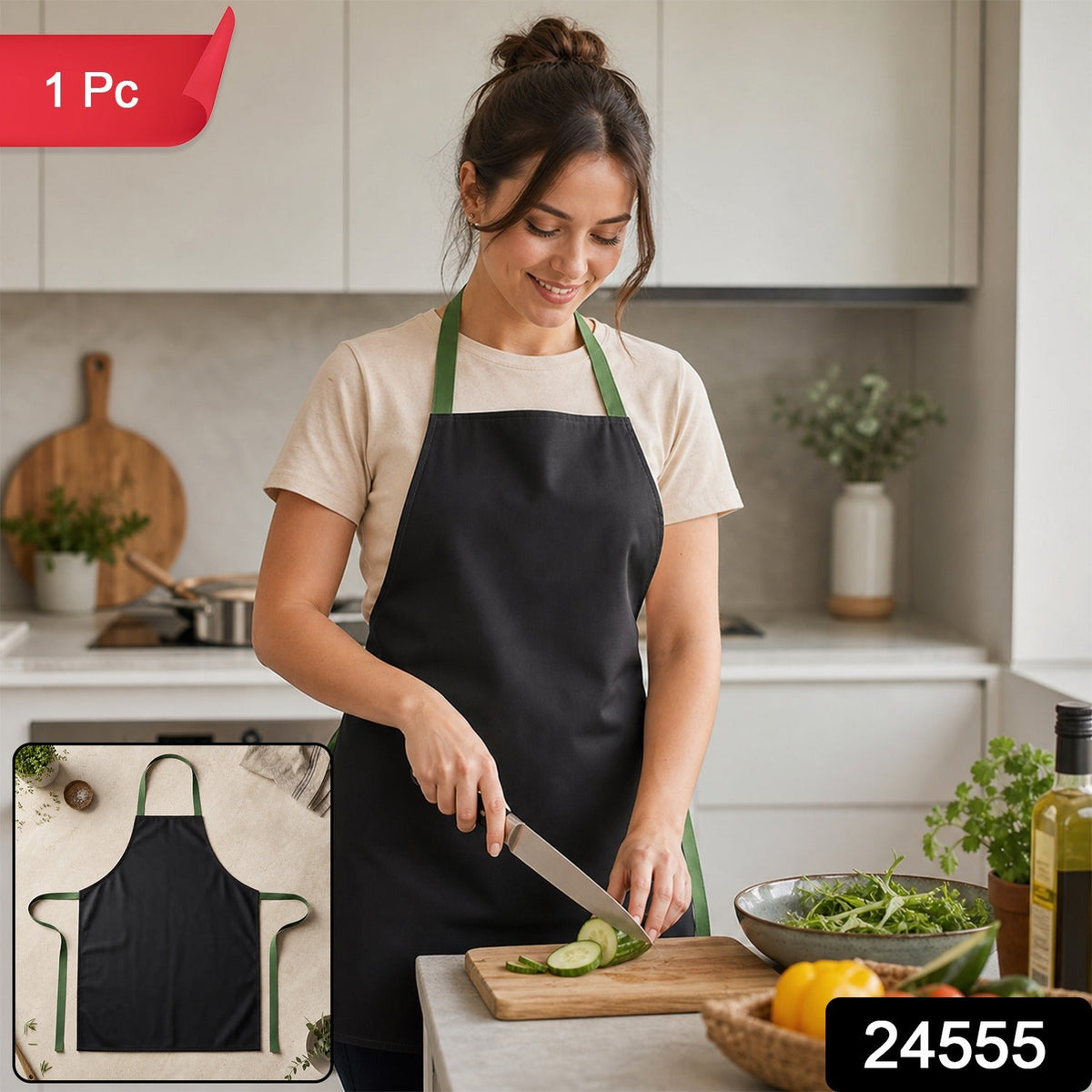 Adjustable Kitchen Cooking Apron for Women – side view