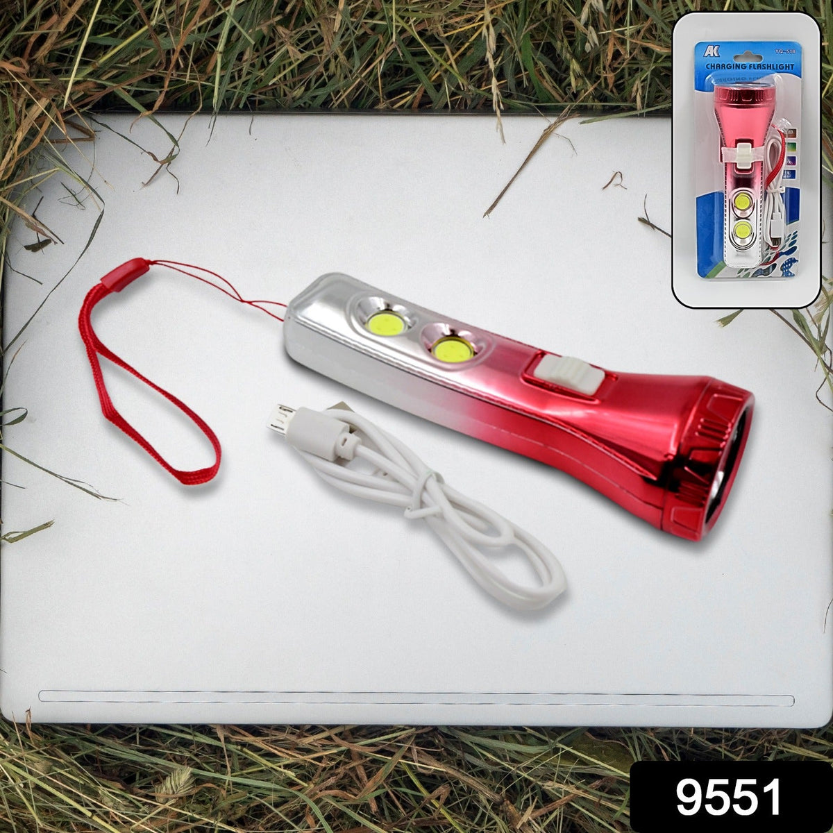 LED Torchlight – USB Rechargeable & Multi-functional – side view