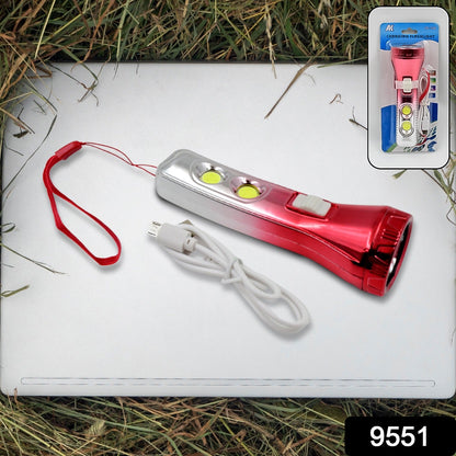 LED Torchlight – USB Rechargeable & Multi-functional – side view
