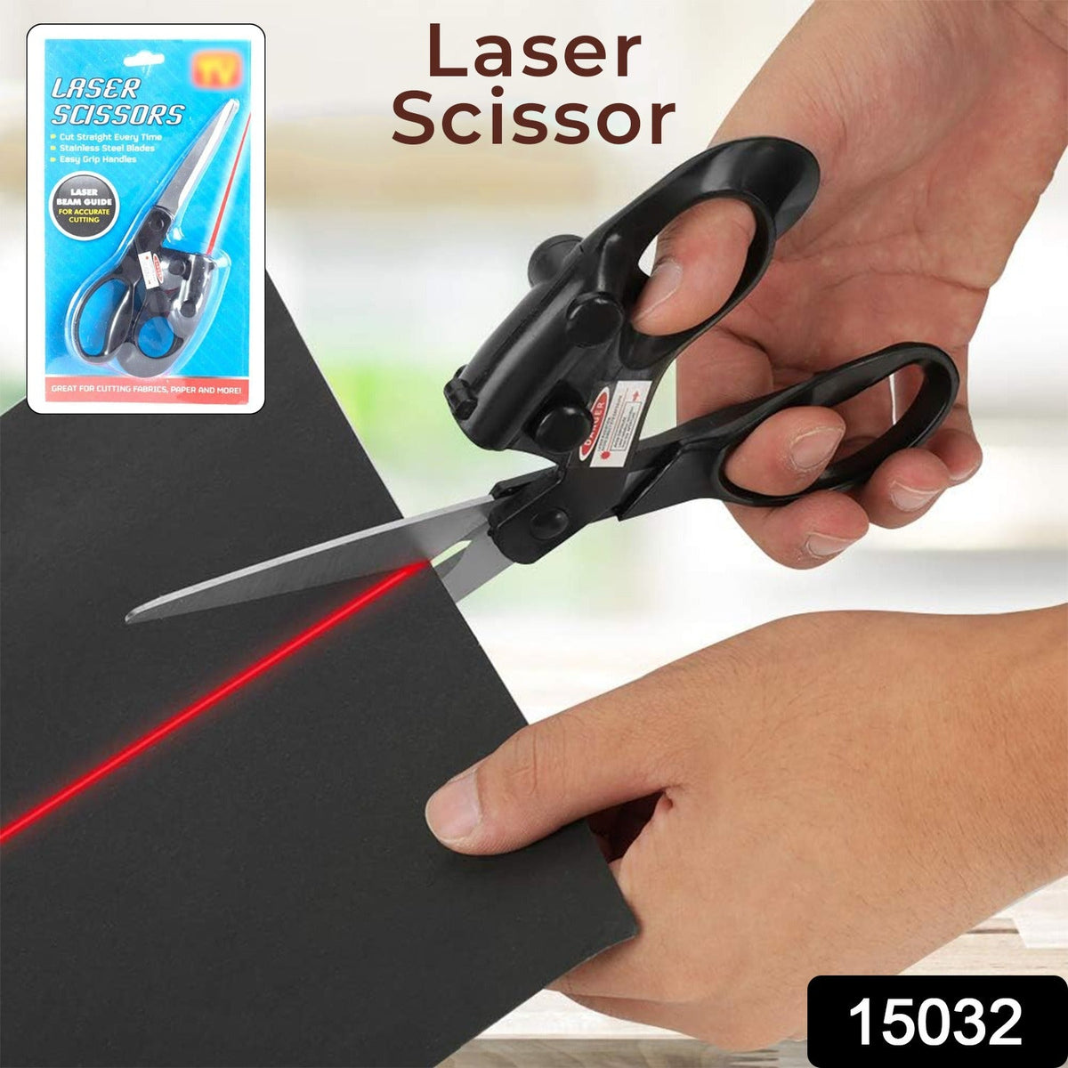 Laser Guided Scissors – Precision Fabric & Craft Cuts – side view
