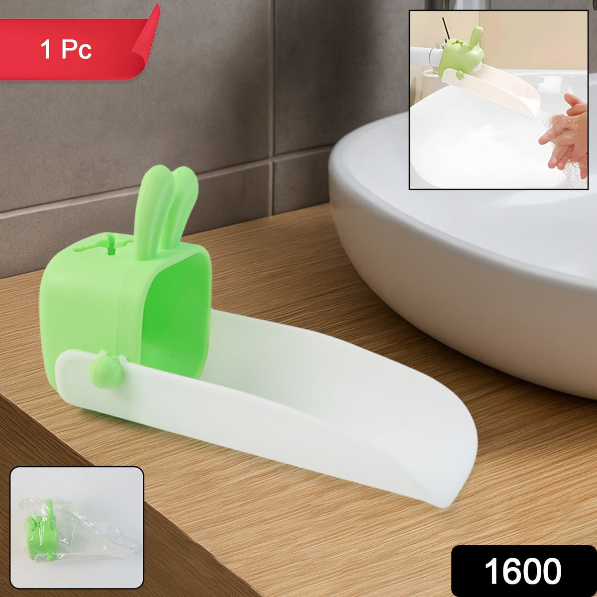 Kids Faucet Extender – Silicone Handle for Easy Hand Wash – side view