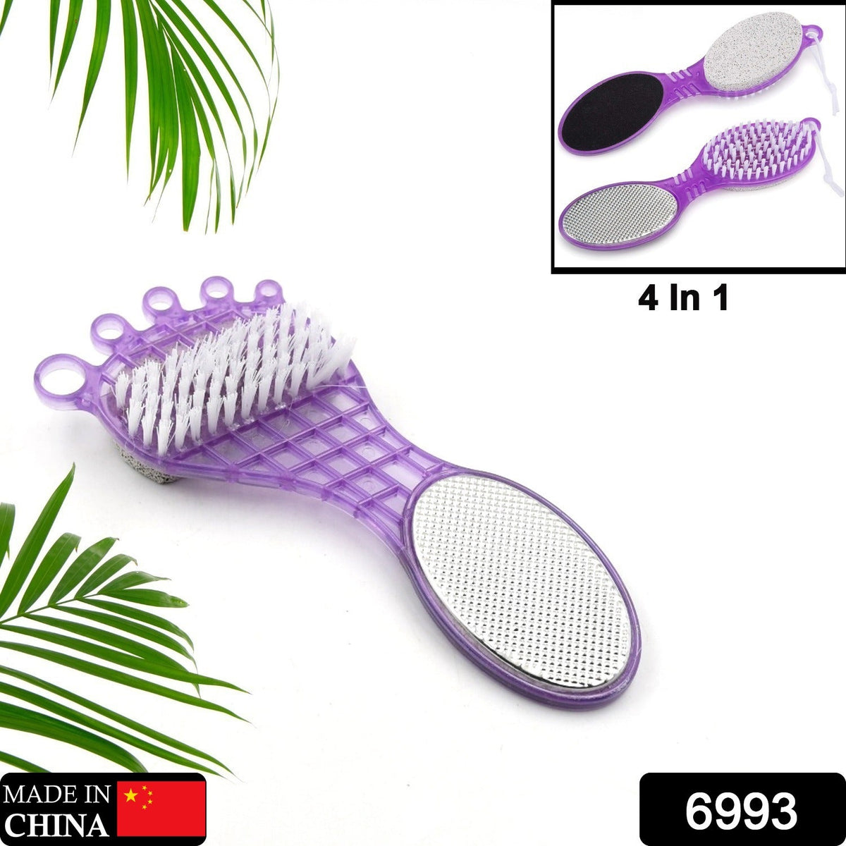 4-in-1 Pedicure Tool – Pumice & Emery File for Smooth Feet – side view