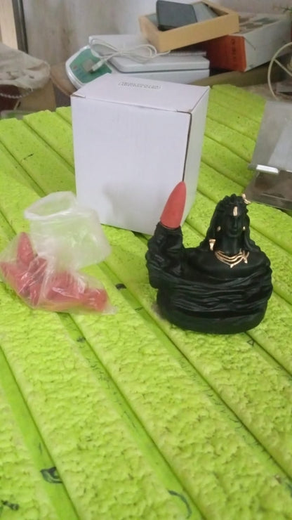 Adiyogi Shiva Backflow Incense Holder – Serene Smoke – view 7