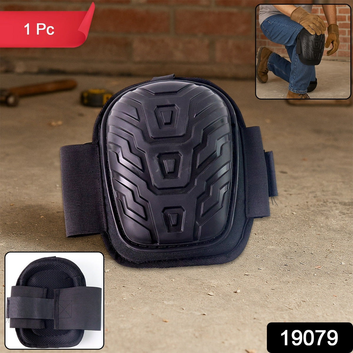 Heavy-Duty Knee Pad – Shock-Resistant Shell – side view