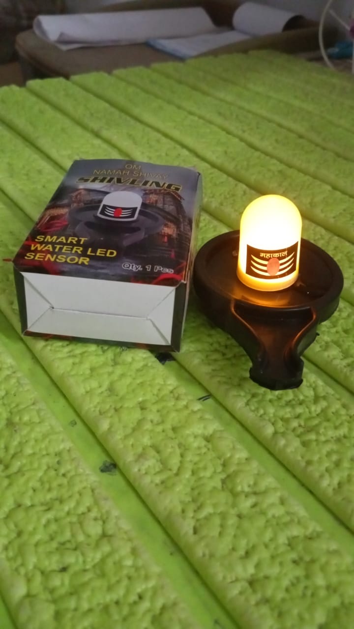 Water Sensor LED Shivling – Divine Pooja Idol – view 8