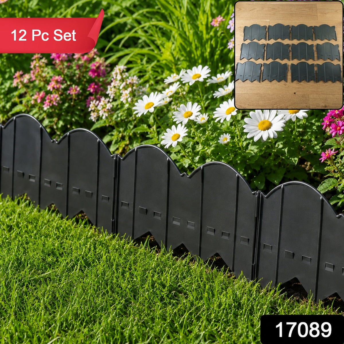 Decorative Plastic Garden Lawn Edging Border set – side view