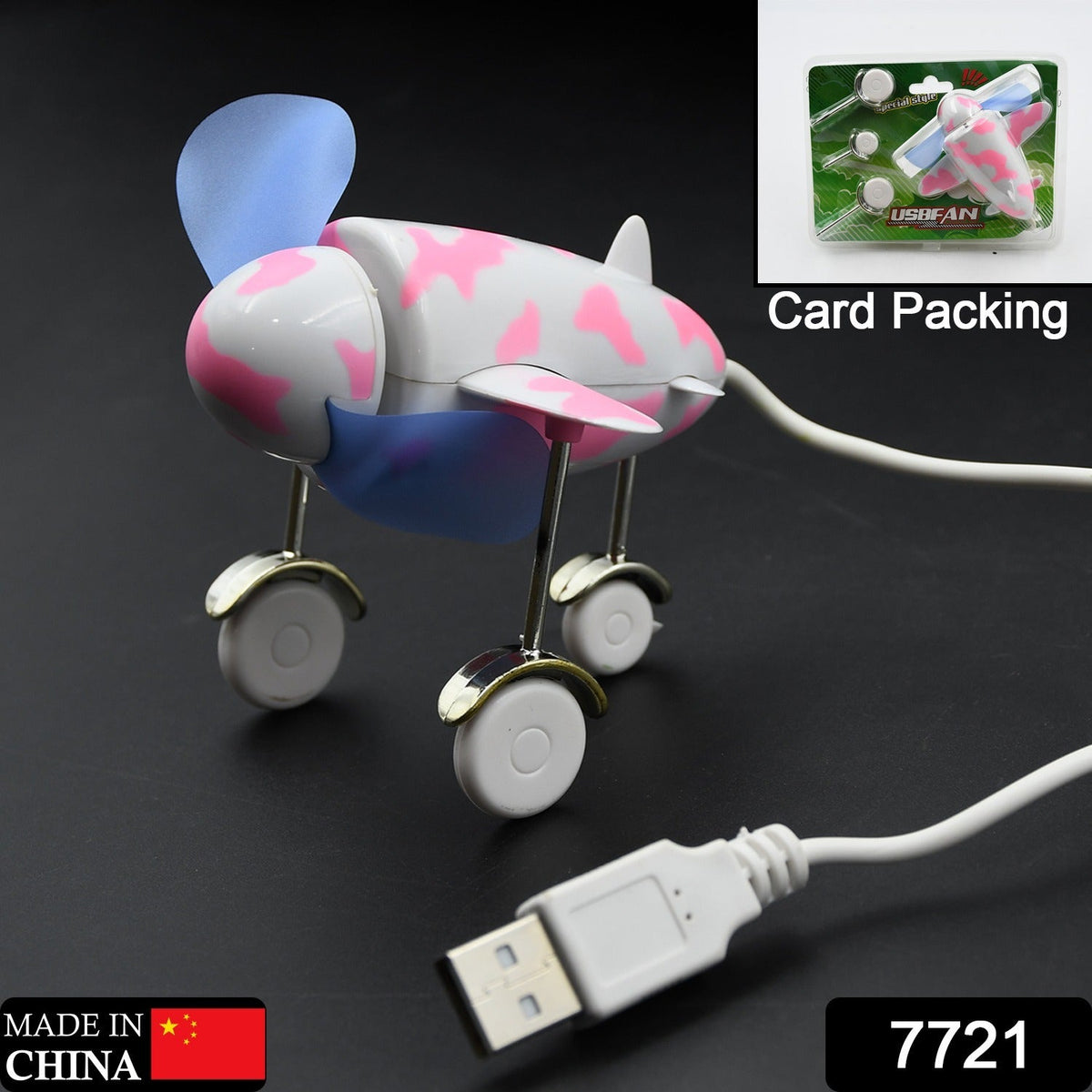 USB Plane Fan – Portable & Energy-Saving for Laptops – side view