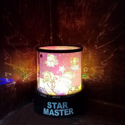 LED Projector Night Light – Rotating Star Music Lamp
